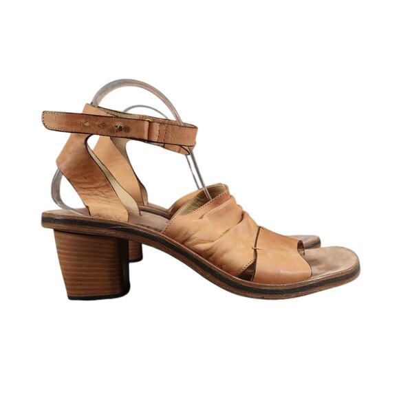 Michael Jolie Shoes Womens 40.5 Heel Sandals Leather Fashion Ankle Strap Brown - Picture 16 of 16